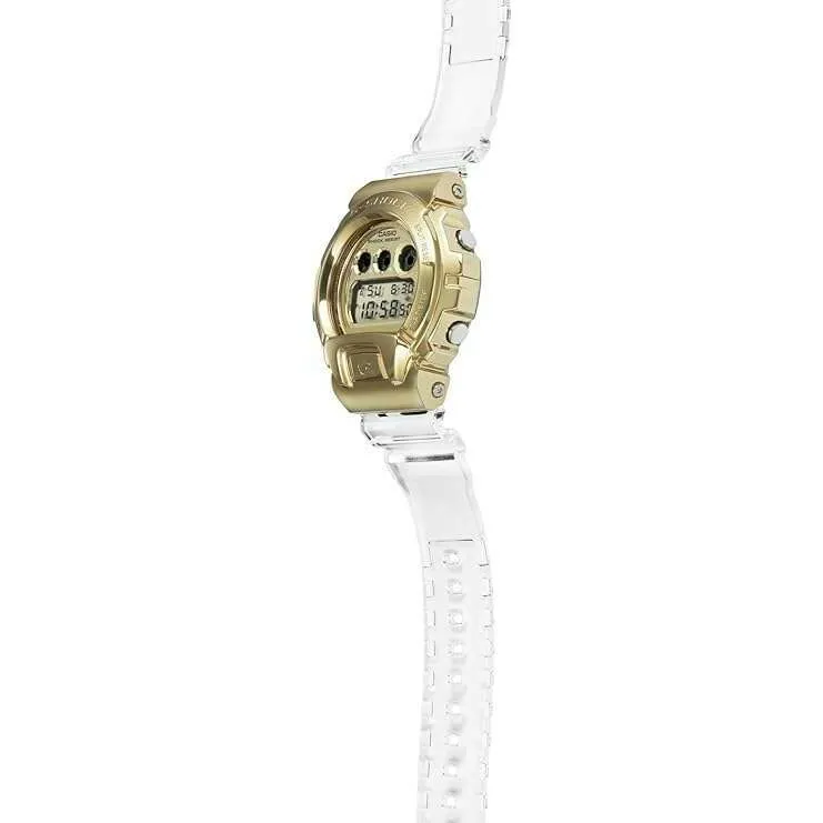 CASIO G-SHOCK METAL COVERED DIGITAL GOLD & CLEAR MEN WATCH GM-6900SG-9JF