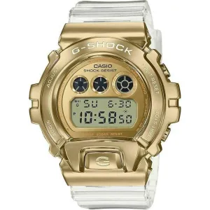 CASIO G-SHOCK METAL COVERED DIGITAL GOLD & CLEAR MEN WATCH GM-6900SG-9JF