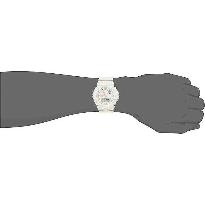 CASIO G-SHOCK MID-SIZE MODEL ANALOG DIGITAL WHITE LADIES WATCH GMA-B800-7AJR