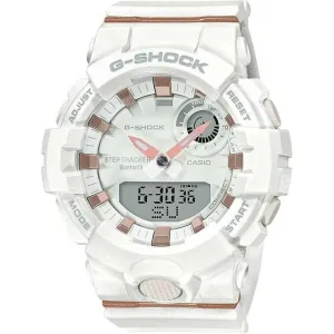 CASIO G-SHOCK MID-SIZE MODEL ANALOG DIGITAL WHITE LADIES WATCH GMA-B800-7AJR