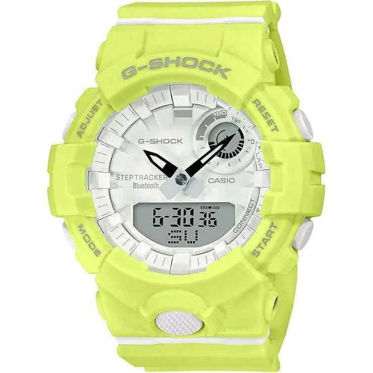 CASIO G-SHOCK MID-SIZE MODEL ANALOG DIGITAL YELLOW LADIES WATCH GMA-B800-9AJR