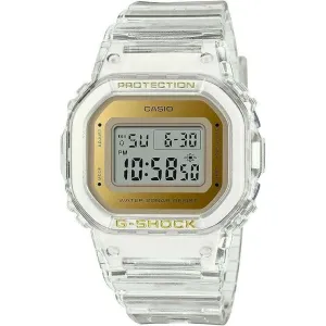 CASIO G-SHOCK MID-SIZE MODEL CLEAR SKELETON GOLD DIGITAL DIAL LADIES WATCH GMD-S5600SG-7JF