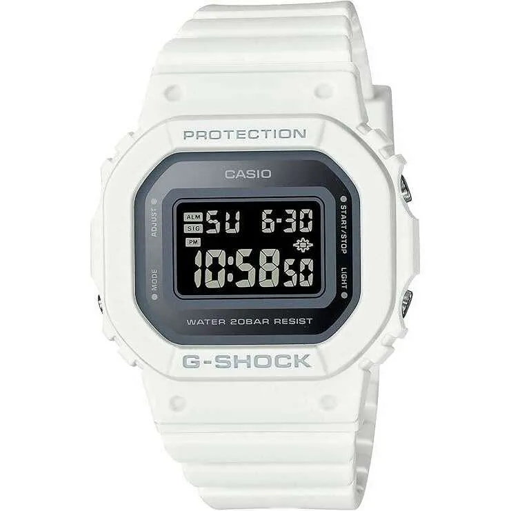 CASIO G-SHOCK MID-SIZE MODEL DIGITAL DIAL WHITE & BLACK UNISEX WATCH GMD-S5600-7JF