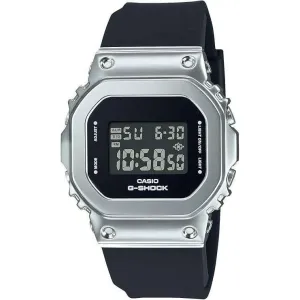 CASIO G-SHOCK MID-SIZE MODEL METAL COVERED BLACK & SILVER GOLD UNISEX WATCH GM-S5600-1JF