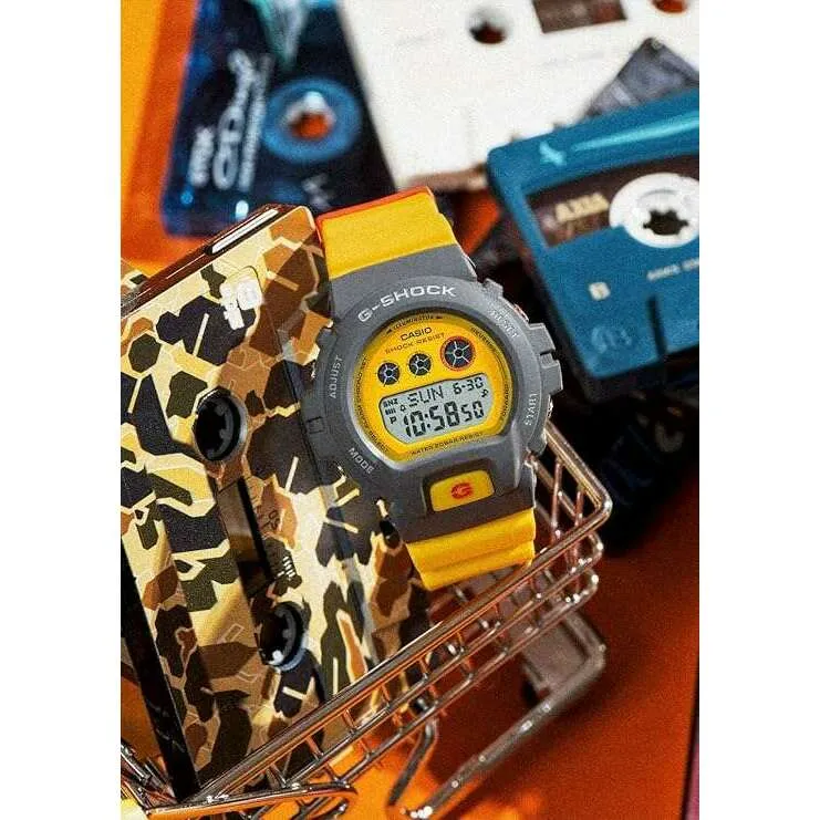 CASIO G-SHOCK MID-SIZE MODEL YELLOW & GREY DIGITAL LADIES WATCH GMD-S6900Y-9JF