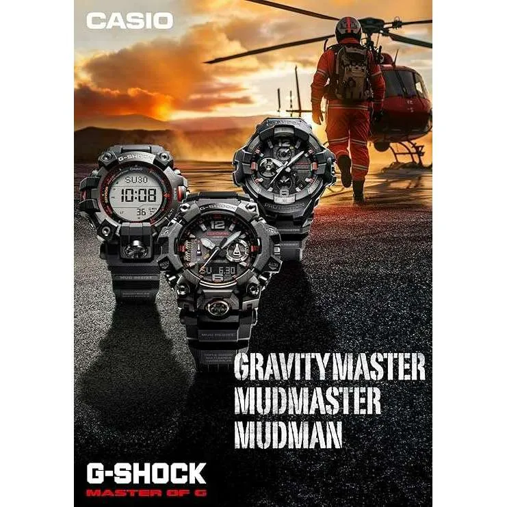 CASIO G-SHOCK MUDMASTER RADIO SOLAR BLUETOOTH SAPPHIRE GLASS BLACK MEN WATCH GWG-B1000EC-1AJF