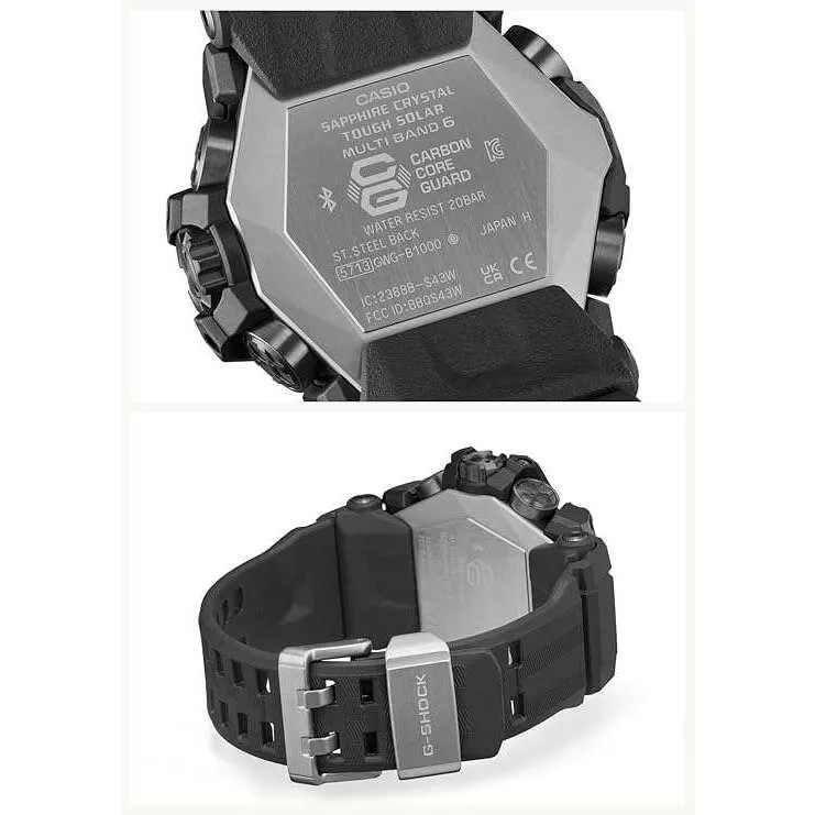 CASIO G-SHOCK MUDMASTER RADIO SOLAR BLUETOOTH SAPPHIRE GLASS BLACK MEN WATCH GWG-B1000EC-1AJF