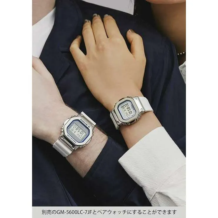 CASIO G-SHOCK PRECIOUS HEART SELECTION MID-SIZE MODEL METAL COVERED WHITE MEN WATCH GM-S5600LC-7JF