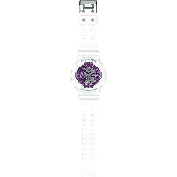 CASIO G-SHOCK PRECIOUS HEART SELECTION WHITE & PURPLE MEN WATCH GA-110WS-7AJF