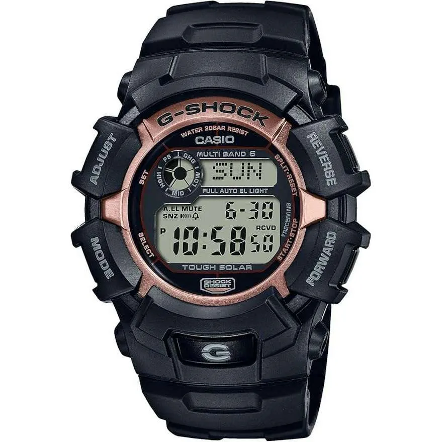 CASIO G-SHOCK RADIO SOLAR FIRE PACKAGE '22 BLACK & ROSE GOLD MEN WATCH GW-2320SF-1B5JR