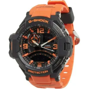 CASIO G-SHOCK SKY COCKPIT ANALOG DIGITAL ORANGE & BLACK MEN WATCH GA-1000-4A