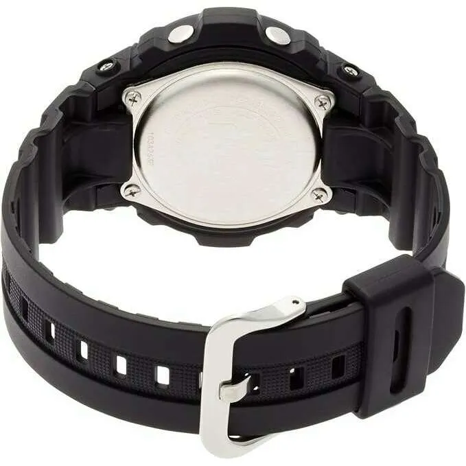 CASIO G-SHOCK SOLAR BLACK RUBBER STRAP NAVY BLUE DIAL MEN WATCH AWG-M100SB-2AJF
