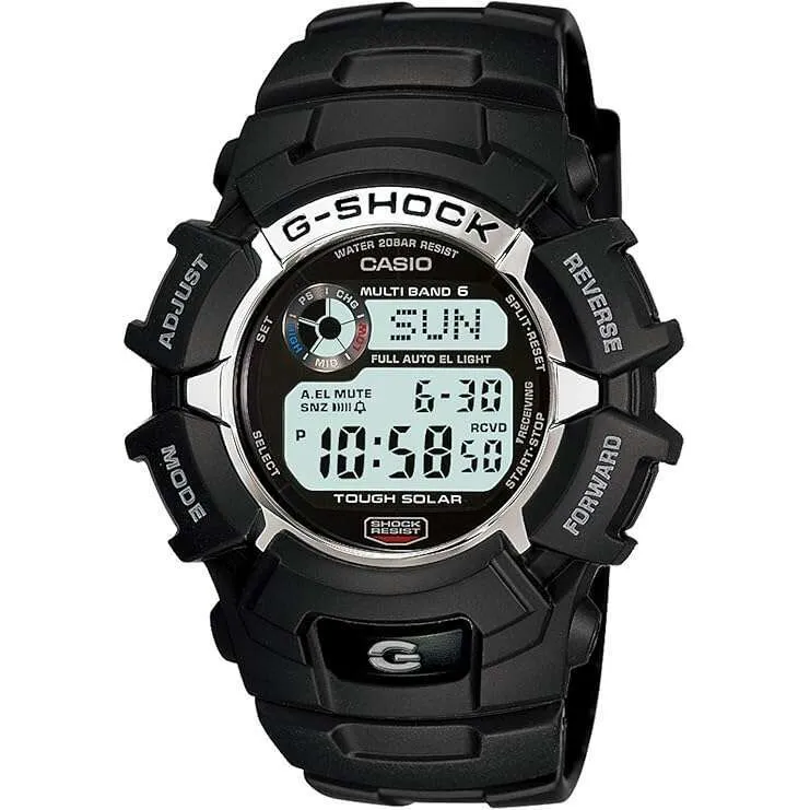 CASIO G-SHOCK SOLAR RADIO BLACK RESIN STRAP DIGITAL DIAL MEN WATCH GW-2310-1JF