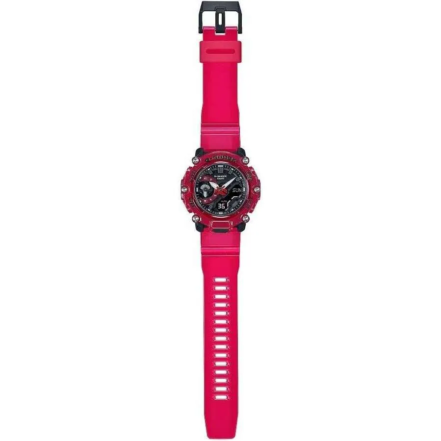 CASIO G-SHOCK SOUND WAVE SERIES ANALOG DIGITAL RED SKELETON MEN WATCH GA-2200SKL-4AJF