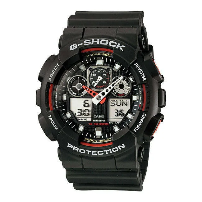 CASIO G-SHOCK STANDARD BLACK ANALOG DIGITAL MEN WATCH GA-100-1A4JF
