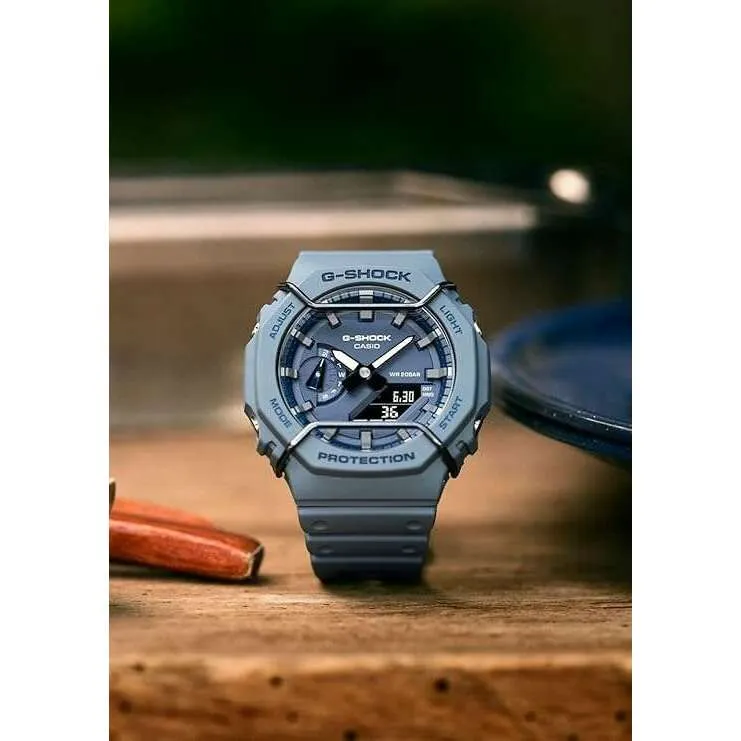 CASIO G-SHOCK TONE ON TONE SERIES ANALOG DIGITAL BLUE MEN WATCH GA-2100PT-2AJF