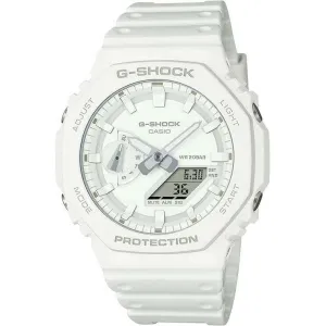 CASIO G-SHOCK TONE ON TONE SERIES ANALOG DIGITAL DIAL ALL WHITE MEN WATCH GA-2100-7A7JF