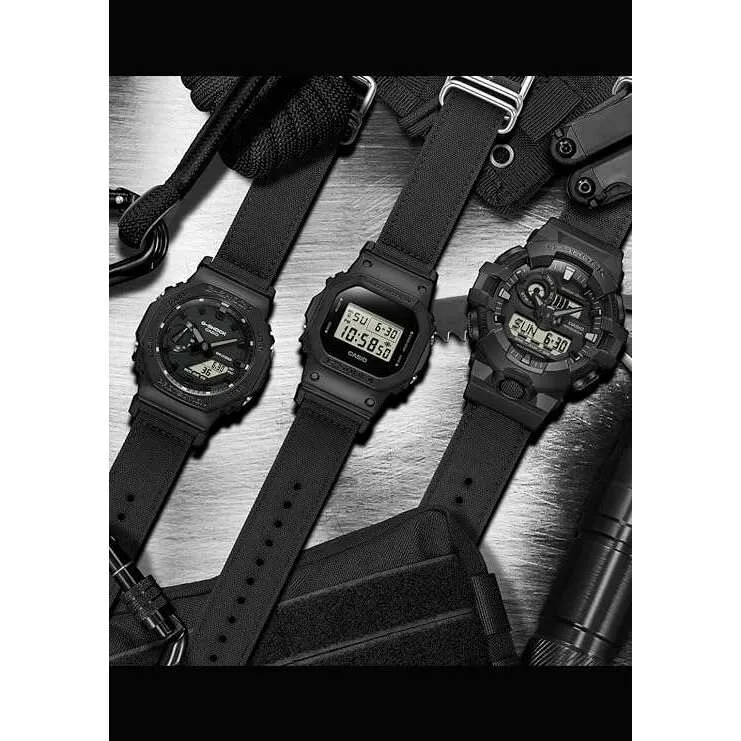 CASIO G-SHOCK UTILITY BLACK SERIES CORDURA ECO FABRIC STRAP MEN WATCH GA-2100BCE-1AJF