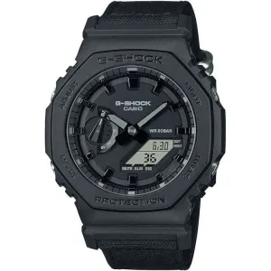 CASIO G-SHOCK UTILITY BLACK SERIES CORDURA ECO FABRIC STRAP MEN WATCH GA-2100BCE-1AJF