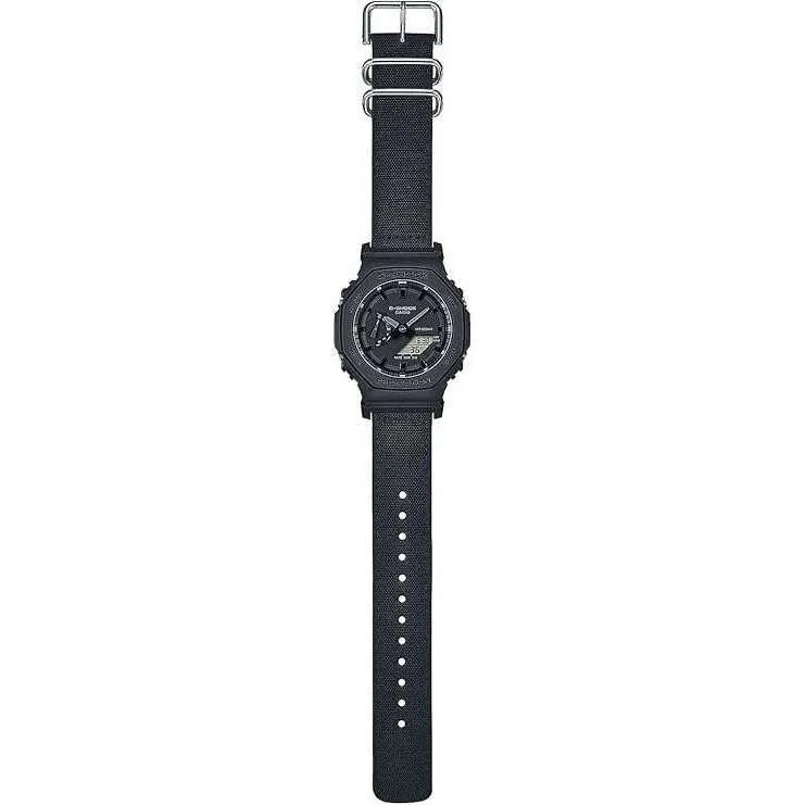 CASIO G-SHOCK UTILITY BLACK SERIES CORDURA ECO FABRIC STRAP MEN WATCH GA-2100BCE-1AJF