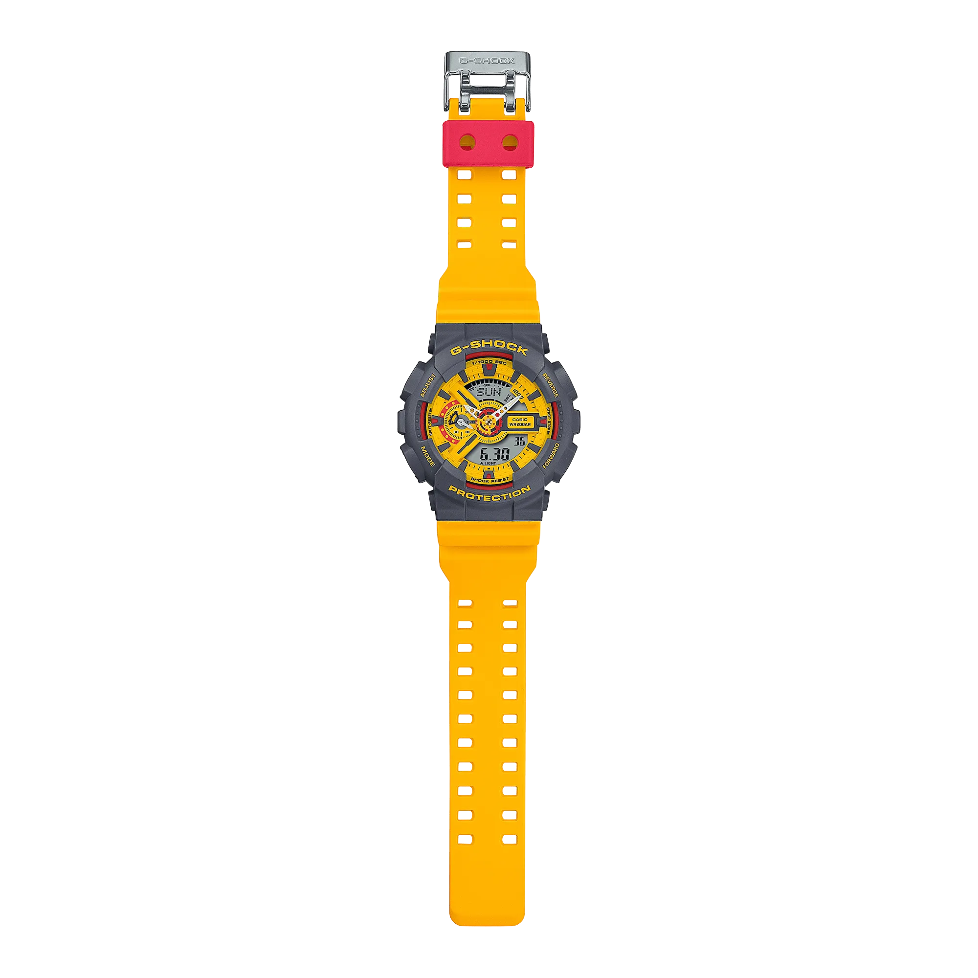 CASIO G-SHOCK YELLOW & GREY ANALOG DIGITAL LADIES WATCH GMA-S110Y-9AJF