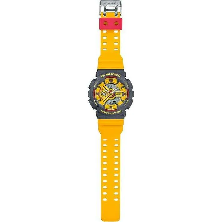 CASIO G-SHOCK YELLOW & GREY DAY-DATE ANALOG DIGITAL MEN WATCH GA-110Y-9AJF