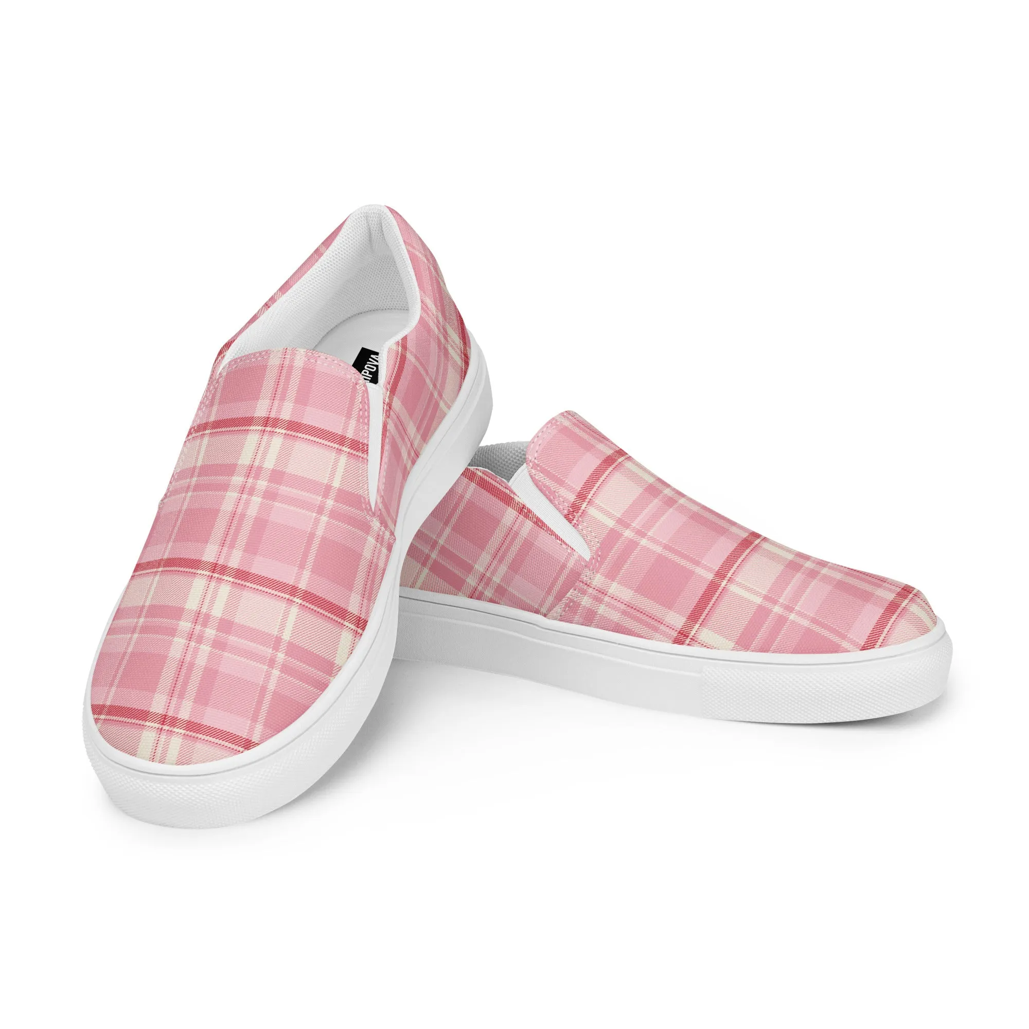 Checkered Charm Checkered Slip-On Canvas Shoes