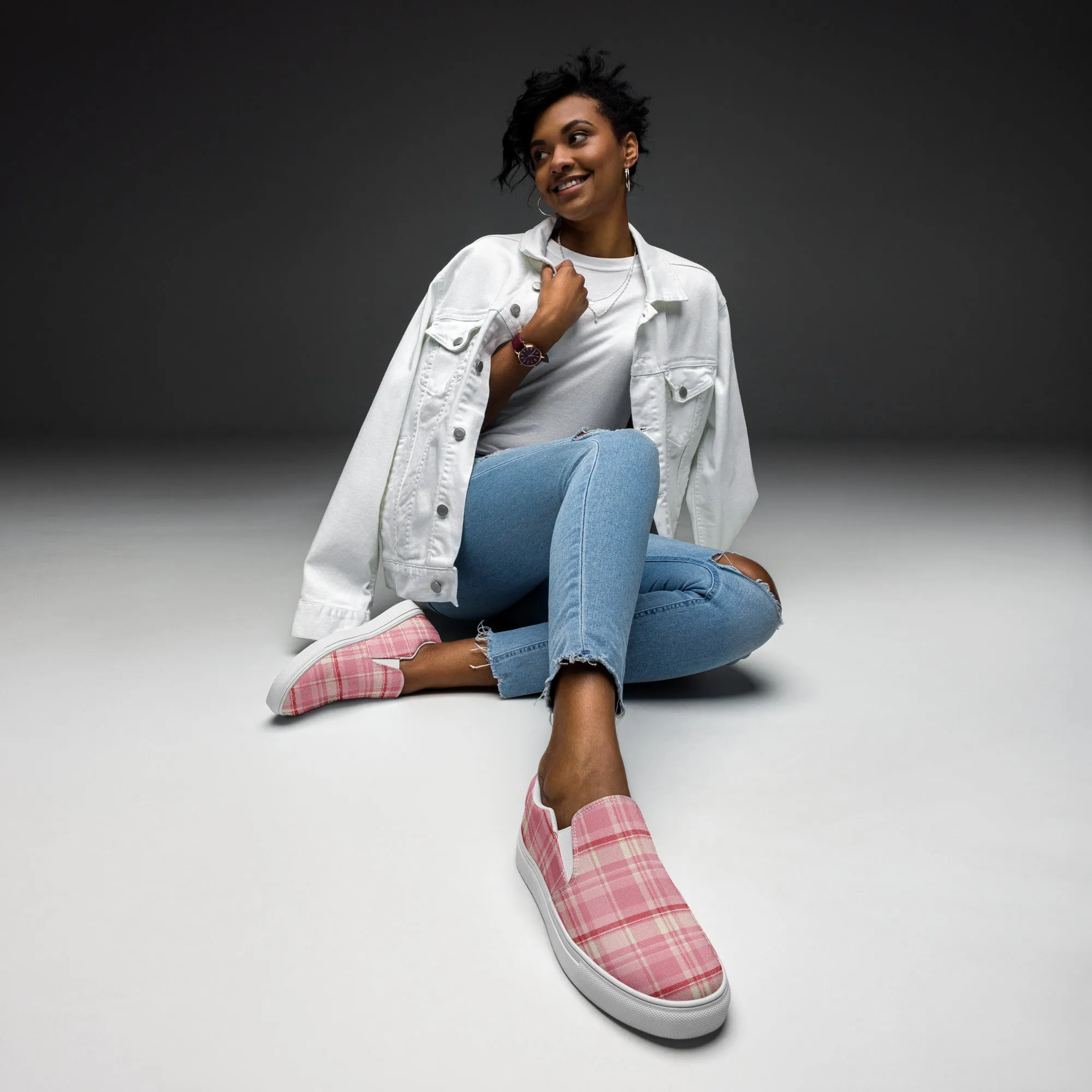Checkered Charm Checkered Slip-On Canvas Shoes