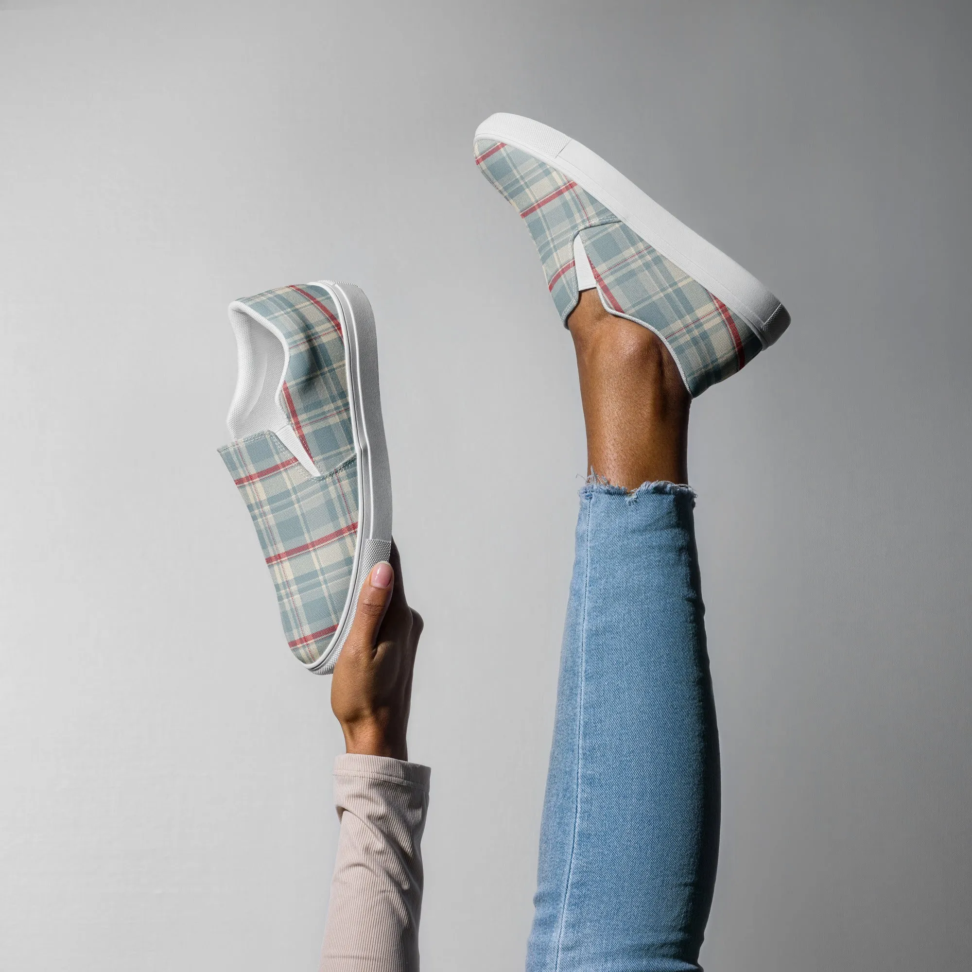 Checkered Charm Checkered Slip-On Canvas Shoes