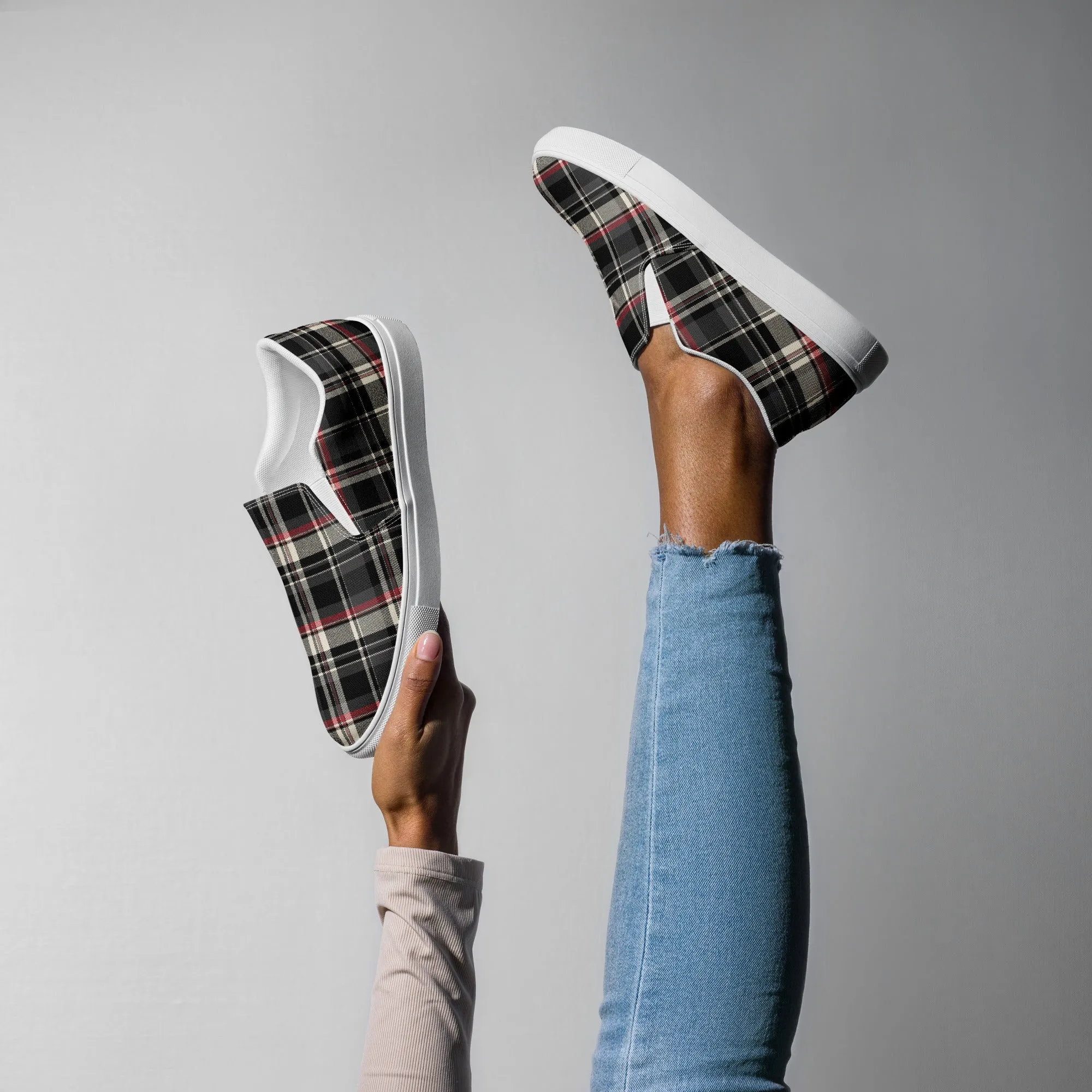 Checkered Charm Checkered Slip-On Canvas Shoes