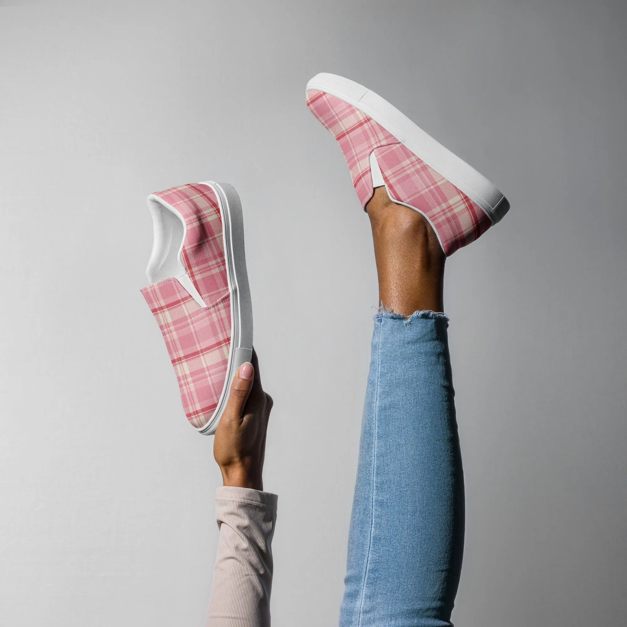 Checkered Charm Checkered Slip-On Canvas Shoes