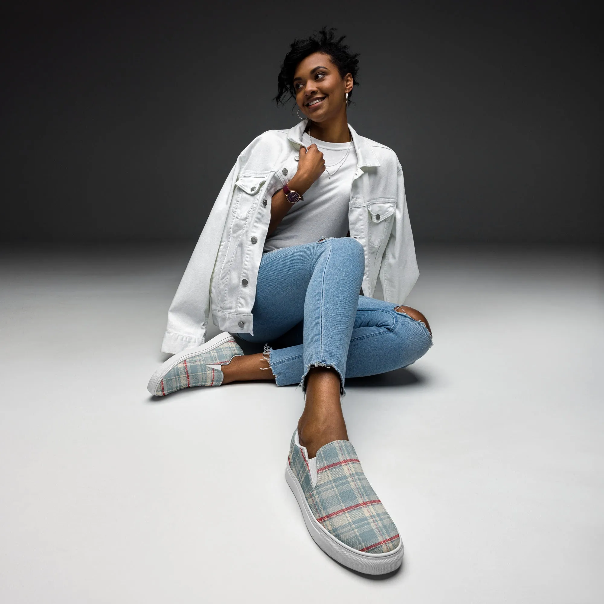 Checkered Charm Checkered Slip-On Canvas Shoes