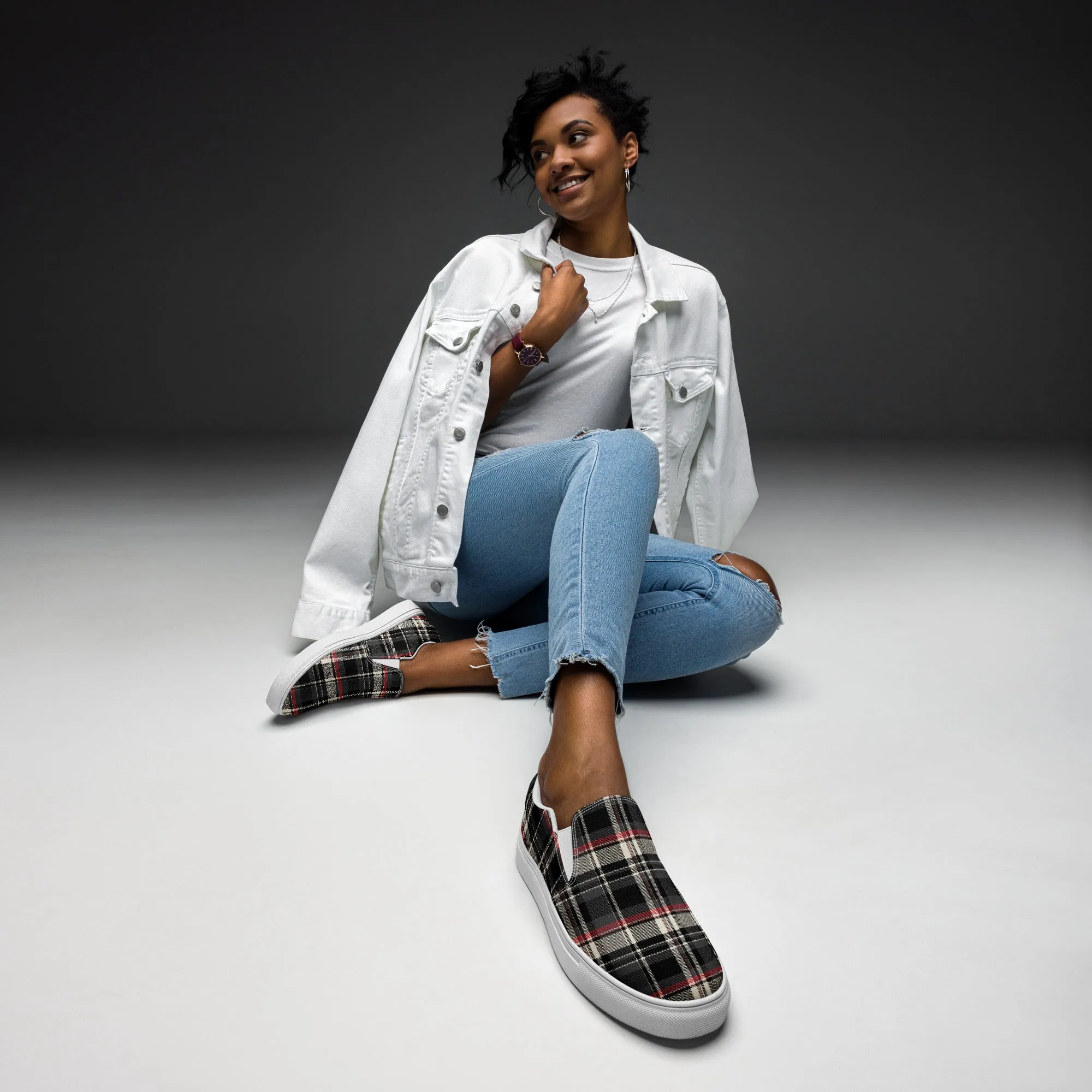 Checkered Charm Checkered Slip-On Canvas Shoes