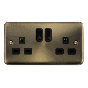 Click Deco Plus DPAB30536BK Ingot 13A 2G RF Smart Socket - Antique Brass (Black)