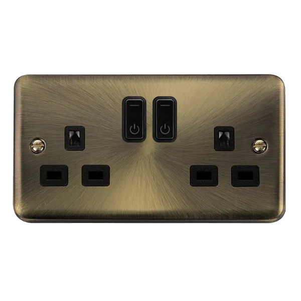 Click Deco Plus DPAB30536BK Ingot 13A 2G RF Smart Socket - Antique Brass (Black)