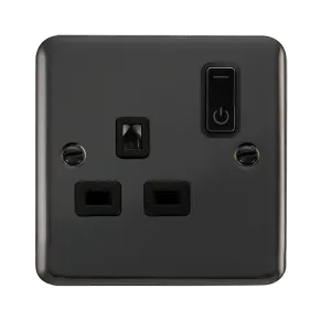 Click Deco Plus DPBN30535BK Ingot 13A 1G RF Smart Socket - Black Nickel (Black)