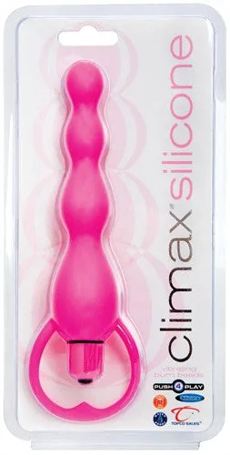 Climax Silicone Vibrating Anal Beads Pink