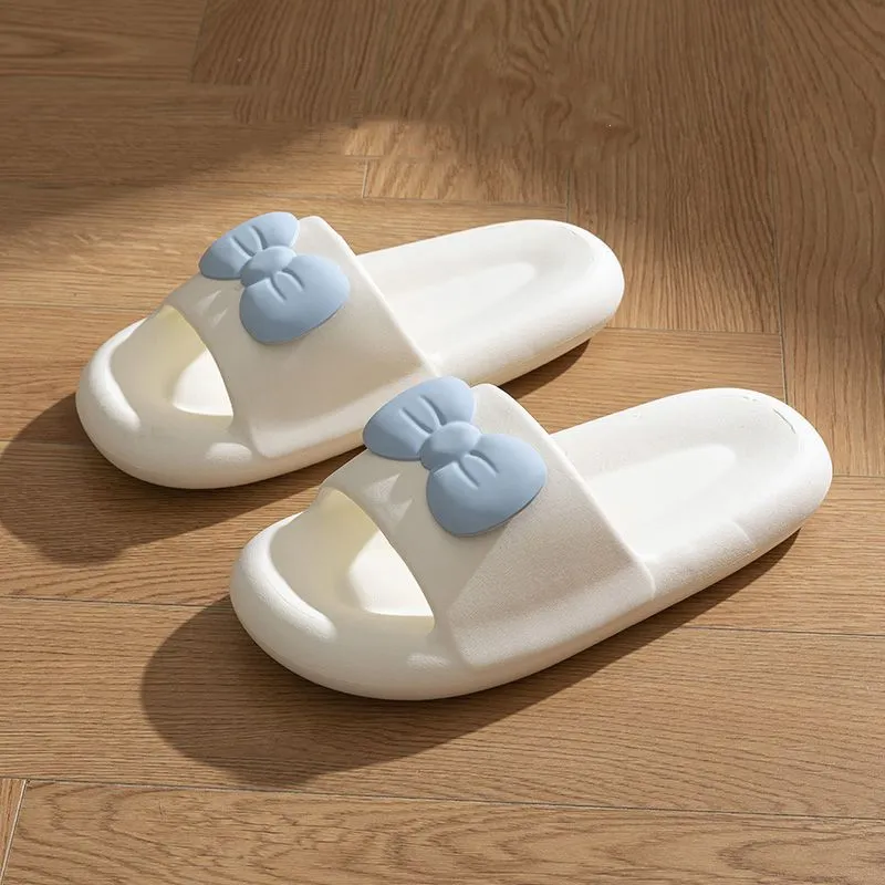Comfy Bow Tie Slides Shoes