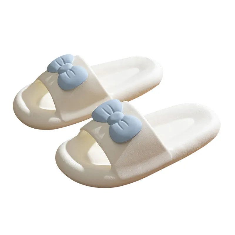 Comfy Bow Tie Slides Shoes
