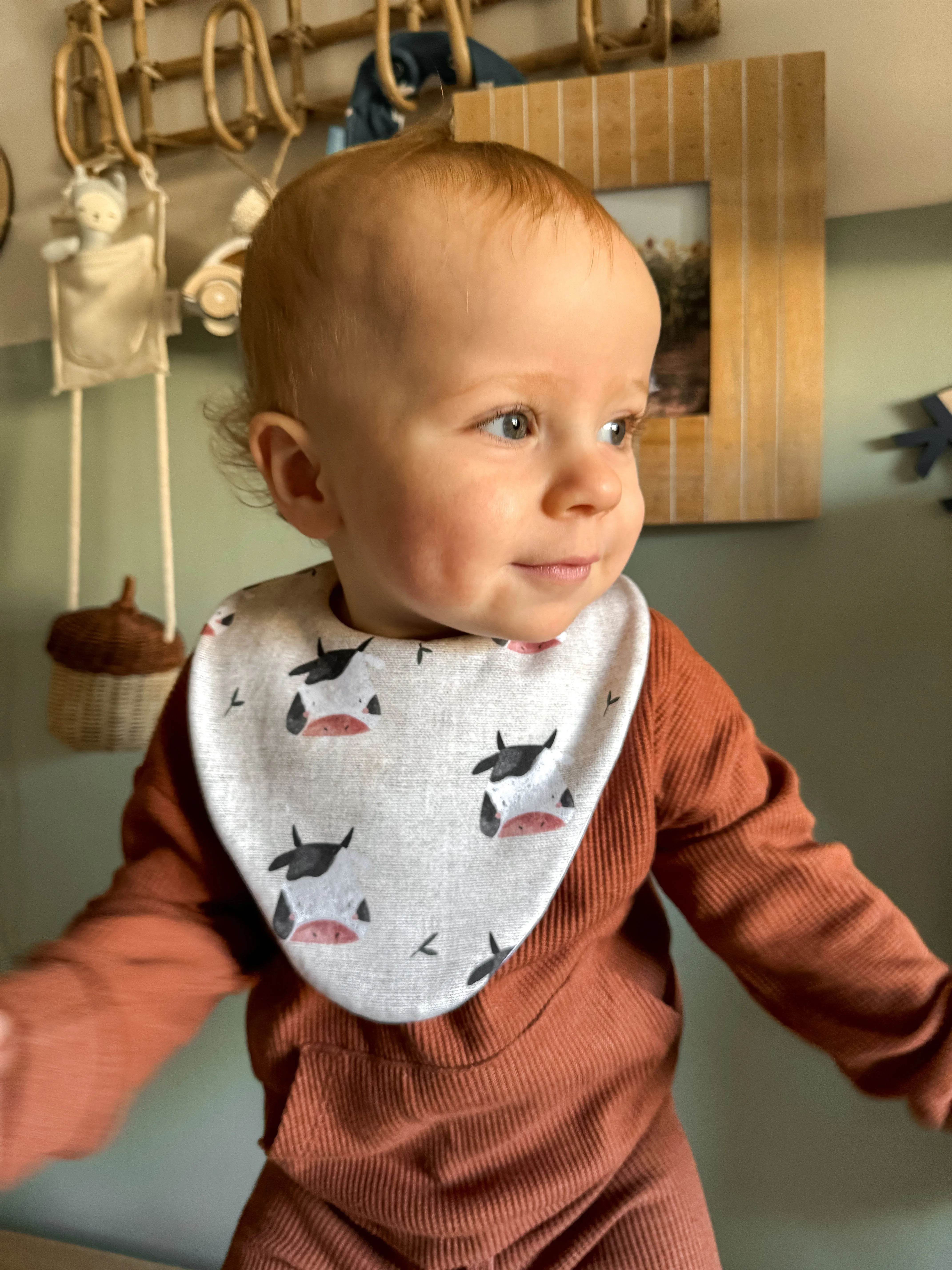 Cow Waterproof Dribble Bib