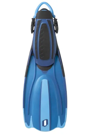 Cressi Maui Adjustable Open Heel Snorkeling Fins Black Blue