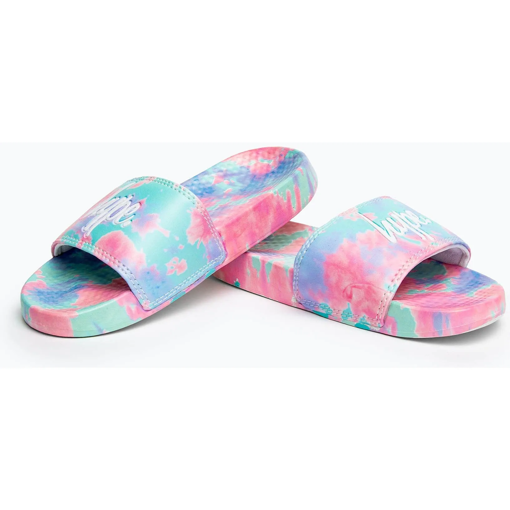Dámske šlapky Hype Kids Unisex Multi Dream Smudge Script Sliders