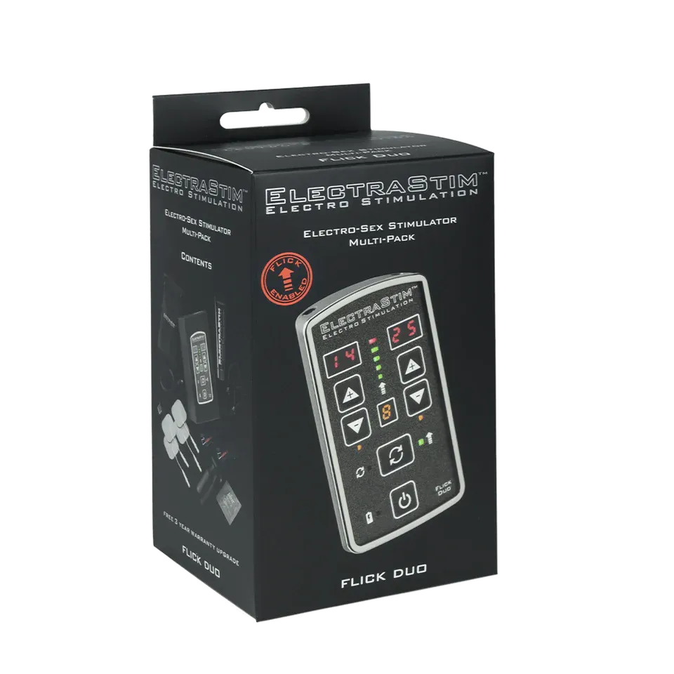 ElectraStim Flick Duo Stimulation Pack - Dual Channel, Rechargeable, 8 Patterns & 25 Intensity Levels