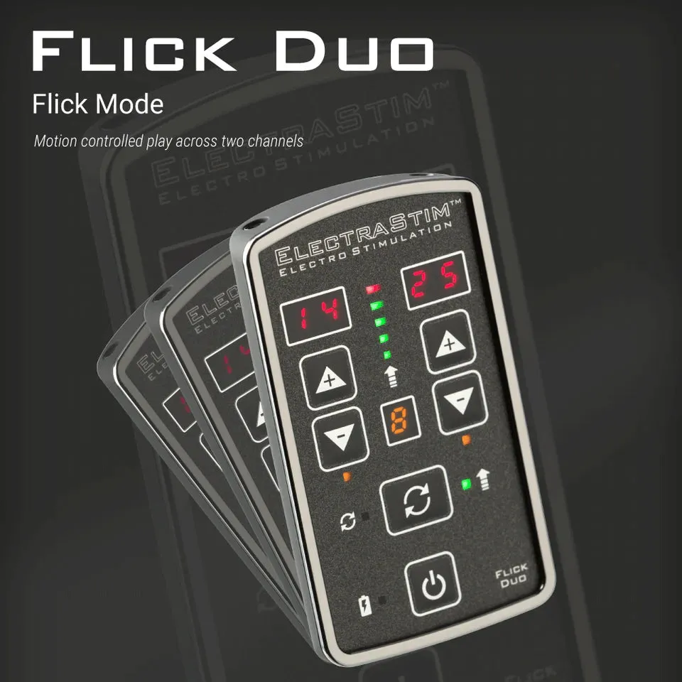 ElectraStim Flick Duo Stimulation Pack - Dual Channel, Rechargeable, 8 Patterns & 25 Intensity Levels