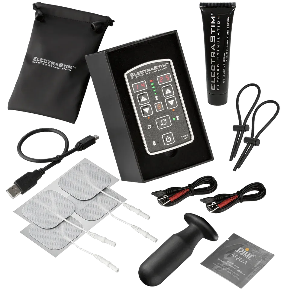ElectraStim Flick Duo Stimulation Pack - Dual Channel, Rechargeable, 8 Patterns & 25 Intensity Levels