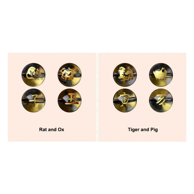 Feng Shui Chinese Zodiac Obsidian Lucky Bracelets For Men and Women