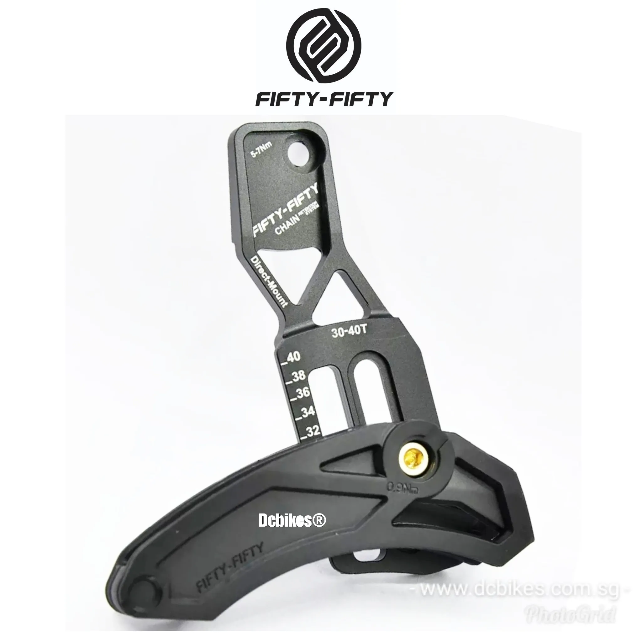 Fifty-Fifty Single Speed XCR High MTB Direct Mount Chain Guide 30t - 40T Black