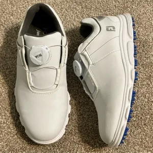 FootJoy White Junior GJ Golf Shoes Size 2 M NWOT
