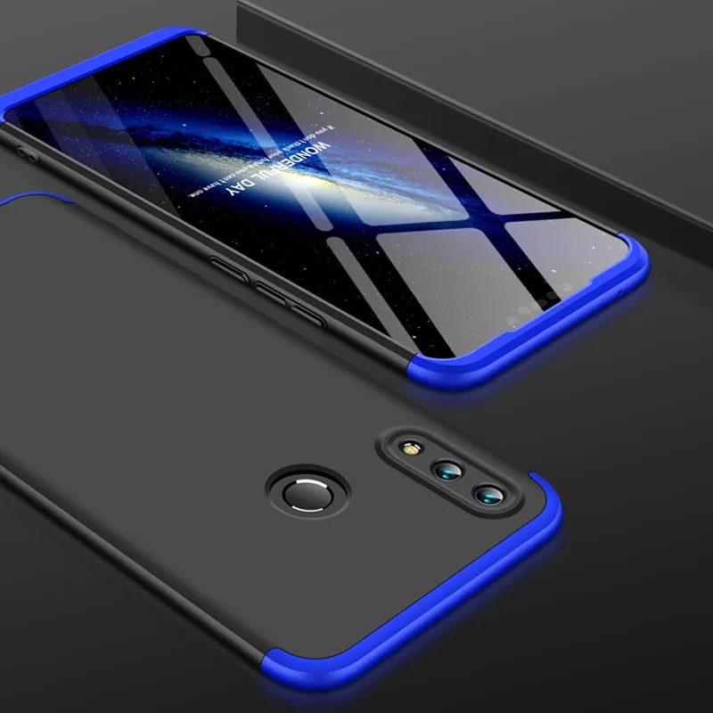 For HUAWEI NOVA 3I/P smart Plus 3 in 1 360 Degree Non-slip Shockproof Full Protective Case blue black blue