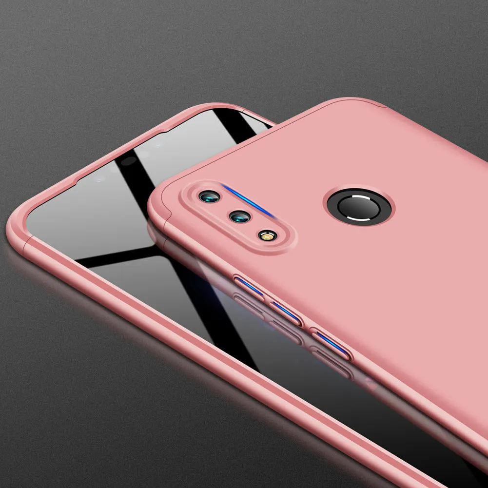 For HUAWEI NOVA 3I/P smart Plus 3 in 1 360 Degree Non-slip Shockproof Full Protective Case gold